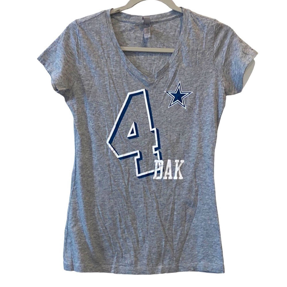 Next Level 4 Dak Dallas Cowboys Vneck Football T-shirt L​​​​​